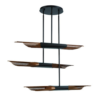 Umura 6 Light Chandelier in Black and Aged Gold (4304|44751-012)