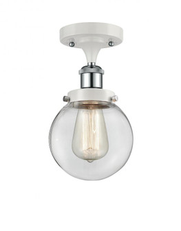 Beacon - 1 Light - 6 inch - White Polished Chrome - Semi-Flush Mount (3442|916-1C-WPC-G202-6-LED)