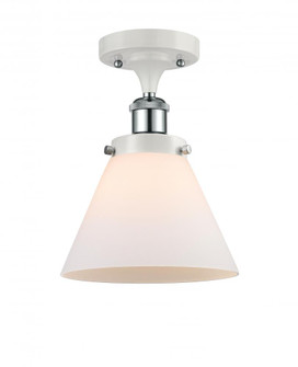 Cone - 1 Light - 8 inch - White Polished Chrome - Semi-Flush Mount (3442|916-1C-WPC-G41-LED)