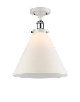 Cone - 1 Light - 12 inch - White Polished Chrome - Semi-Flush Mount (3442|916-1C-WPC-G41-L-LED)