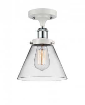 Cone - 1 Light - 8 inch - White Polished Chrome - Semi-Flush Mount (3442|916-1C-WPC-G42)