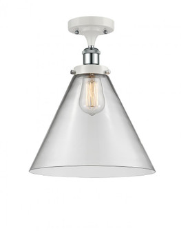 Cone - 1 Light - 12 inch - White Polished Chrome - Semi-Flush Mount (3442|916-1C-WPC-G42-L)