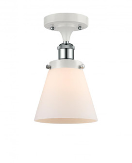 Cone - 1 Light - 6 inch - White Polished Chrome - Semi-Flush Mount (3442|916-1C-WPC-G61-LED)