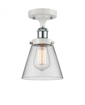 Cone - 1 Light - 6 inch - White Polished Chrome - Semi-Flush Mount (3442|916-1C-WPC-G62-LED)