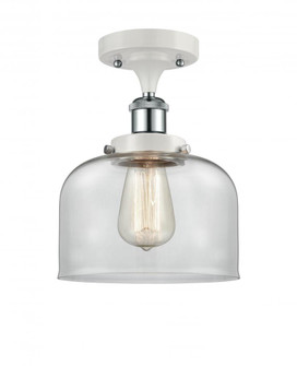 Bell - 1 Light - 8 inch - White Polished Chrome - Semi-Flush Mount (3442|916-1C-WPC-G72)