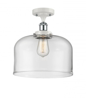Bell - 1 Light - 12 inch - White Polished Chrome - Semi-Flush Mount (3442|916-1C-WPC-G72-L)