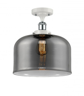 Bell - 1 Light - 12 inch - White Polished Chrome - Semi-Flush Mount (3442|916-1C-WPC-G73-L)