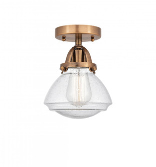 Olean - 1 Light - 7 inch - Antique Copper - Semi-Flush Mount (3442|288-1C-AC-G324)