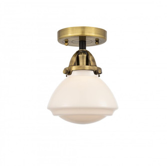 Olean - 1 Light - 7 inch - Black Antique Brass - Semi-Flush Mount (3442|288-1C-BAB-G321)