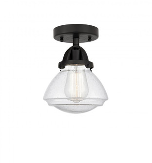Olean - 1 Light - 7 inch - Matte Black - Semi-Flush Mount (3442|288-1C-BK-G324)