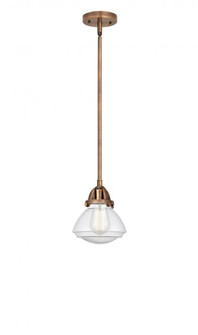 Olean - 1 Light - 7 inch - Antique Copper - Stem hung - Mini Pendant (3442|288-1S-AC-G324)