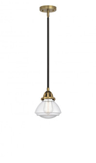 Olean - 1 Light - 7 inch - Black Antique Brass - Stem hung - Mini Pendant (3442|288-1S-BAB-G322-LED)