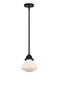Olean - 1 Light - 7 inch - Matte Black - Stem hung - Mini Pendant (3442|288-1S-BK-G321)