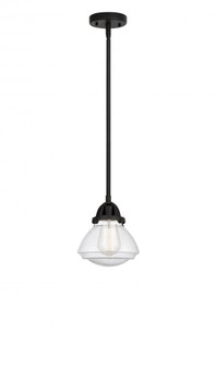 Olean - 1 Light - 7 inch - Matte Black - Stem hung - Mini Pendant (3442|288-1S-BK-G324-LED)