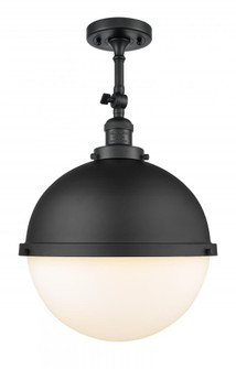 Hampden - 1 Light - 13 inch - Matte Black - Semi-Flush Mount (3442|201F-BK-HFS-121-BK)