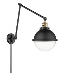 Hampden - 1 Light - 9 inch - Black Antique Brass -Adjustable Swing Arm (3442|238-BAB-HFS-82-BK)