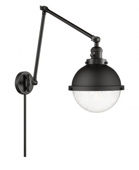 Hampden - 1 Light - 9 inch - Matte Black -Adjustable Swing Arm (3442|238-BK-HFS-84-BK)