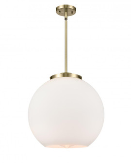 Athens - 1 Light - 16 inch - Antique Brass - Stem Hung - Pendant (3442|221-1S-AB-G121-16)