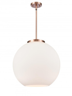 Athens - 1 Light - 18 inch - Antique Copper - Cord hung - Pendant (3442|221-1S-AC-G121-18)