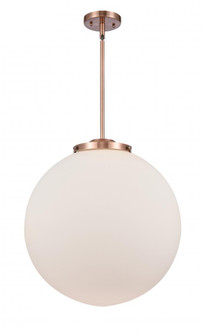 Beacon - 1 Light - 18 inch - Antique Copper - Stem Hung - Pendant (3442|221-1S-AC-G201-18-LED)