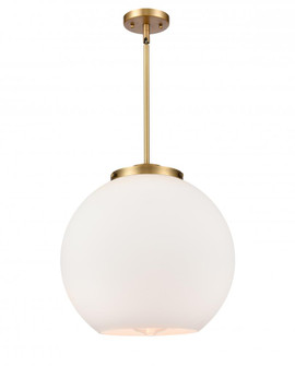 Athens - 1 Light - 16 inch - Brushed Brass - Stem Hung - Pendant (3442|221-1S-BB-G121-16)