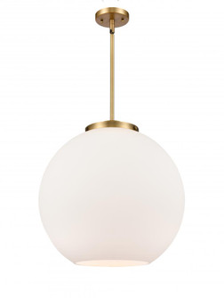 Athens - 1 Light - 18 inch - Brushed Brass - Stem Hung - Pendant (3442|221-1S-BB-G121-18)