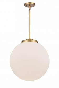 Beacon - 1 Light - 16 inch - Brushed Brass - Stem Hung - Pendant (3442|221-1S-BB-G201-16)