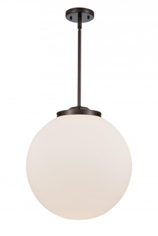 Beacon - 1 Light - 16 inch - Oil Rubbed Bronze - Stem Hung - Pendant (3442|221-1S-OB-G201-16-LED)