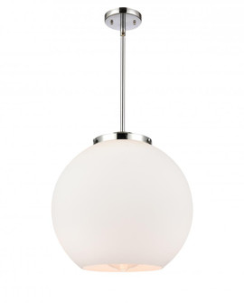 Athens - 1 Light - 16 inch - Polished Chrome - Stem Hung - Pendant (3442|221-1S-PC-G121-16-LED)