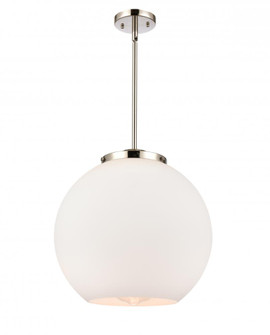 Athens - 1 Light - 16 inch - Polished Nickel - Stem Hung - Pendant (3442|221-1S-PN-G121-16)