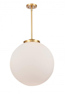 Beacon - 1 Light - 18 inch - Satin Gold - Stem Hung - Pendant (3442|221-1S-SG-G201-18-LED)