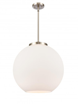Athens - 1 Light - 18 inch - Brushed Satin Nickel - Stem Hung - Pendant (3442|221-1S-SN-G121-18)