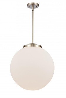 Beacon - 1 Light - 16 inch - Brushed Satin Nickel - Stem Hung - Pendant (3442|221-1S-SN-G201-16-LED)