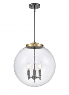 Beacon - 3 Light - 16 inch - Black Antique Brass - Cord hung - Pendant (3442|221-3S-BAB-G202-16)