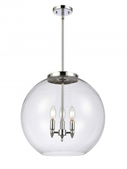 Athens - 3 Light - 18 inch - Polished Chrome - Stem hung - Pendant (3442|221-3S-PC-G122-18)