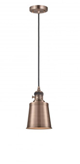 Addison - 1 Light - 5 inch - Antique Copper - Cord hung - Mini Pendant (3442|201CSW-AC-M9-AC-LED)
