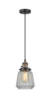 Chatham - 1 Light - 7 inch - Black Antique Brass - Cord hung - Mini Pendant (3442|201CSW-BAB-G142-LED)