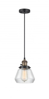 Fulton - 1 Light - 7 inch - Black Antique Brass - Cord hung - Mini Pendant (3442|201CSW-BAB-G172-LED)