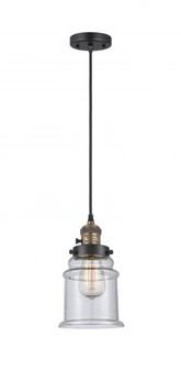 Canton - 1 Light - 6 inch - Black Antique Brass - Cord hung - Mini Pendant (3442|201CSW-BAB-G184)