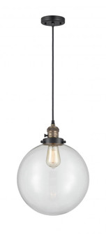 Beacon - 1 Light - 12 inch - Black Antique Brass - Cord hung - Mini Pendant (3442|201CSW-BAB-G202-12-LED)