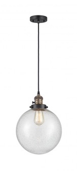 Beacon - 1 Light - 10 inch - Black Antique Brass - Cord hung - Mini Pendant (3442|201CSW-BAB-G204-10-LED)