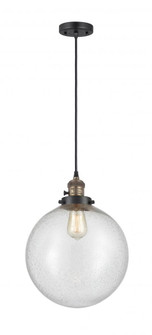 Beacon - 1 Light - 12 inch - Black Antique Brass - Cord hung - Mini Pendant (3442|201CSW-BAB-G204-12)