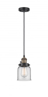 Bell - 1 Light - 5 inch - Black Antique Brass - Cord hung - Mini Pendant (3442|201CSW-BAB-G52-LED)
