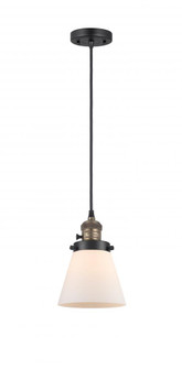 Cone - 1 Light - 6 inch - Black Antique Brass - Cord hung - Mini Pendant (3442|201CSW-BAB-G61-LED)