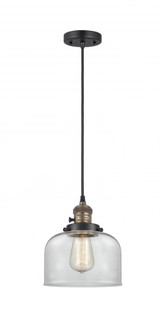 Bell - 1 Light - 8 inch - Black Antique Brass - Cord hung - Mini Pendant (3442|201CSW-BAB-G72)
