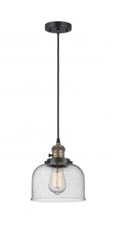 Bell - 1 Light - 8 inch - Black Antique Brass - Cord hung - Mini Pendant (3442|201CSW-BAB-G74-LED)