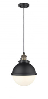 Hampden - 1 Light - 9 inch - Black Antique Brass - Cord hung - Mini Pendant (3442|201CSW-BAB-HFS-81-BK)