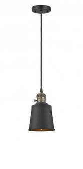 Addison - 1 Light - 5 inch - Black Antique Brass - Cord hung - Mini Pendant (3442|201CSW-BAB-M9-BK-LED)