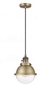 Hampden - 1 Light - 7 inch - Brushed Brass - Cord hung - Mini Pendant (3442|201CSW-BB-HFS-62-BB-LED)