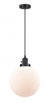 Beacon - 1 Light - 10 inch - Matte Black - Cord hung - Mini Pendant (3442|201CSW-BK-G201-10-LED)